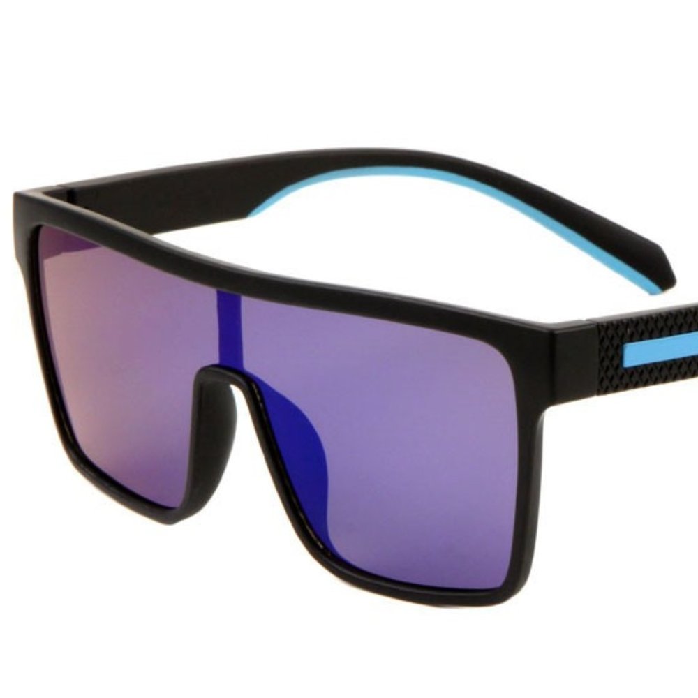 Polarized Rectangular Shield Sunglasses - image 1
